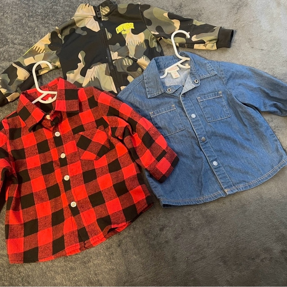 Red Plaid Kids Shirt